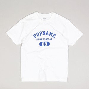 Popname Sportswear Tee White Blue
