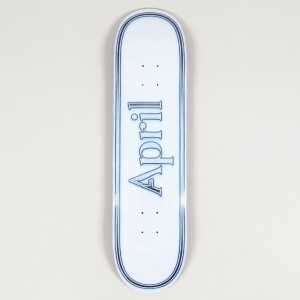 April OG Logo Uni White Blue Deck 8.25