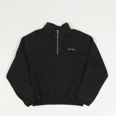Butter Goods Panel Zip Sweater Wash Black