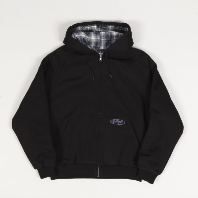 Butter Goods Plaid Lined Zip Hoodie Black