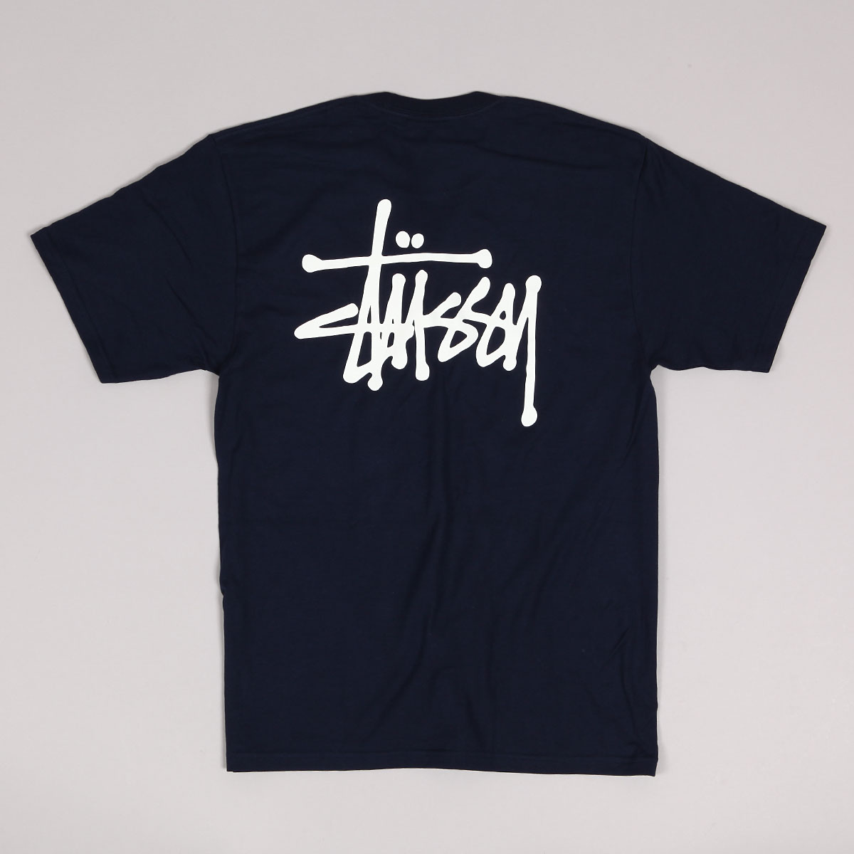Stussy Basic Tee Navy White - Skateboarding, Nike SB, Adidas