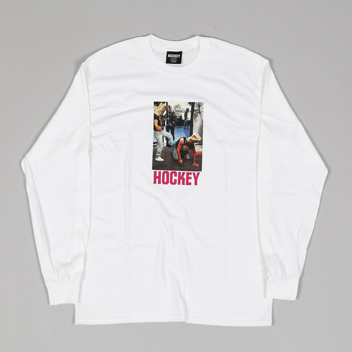 Hockey Baghead II LS Tee White - Skateboarding, Nike SB