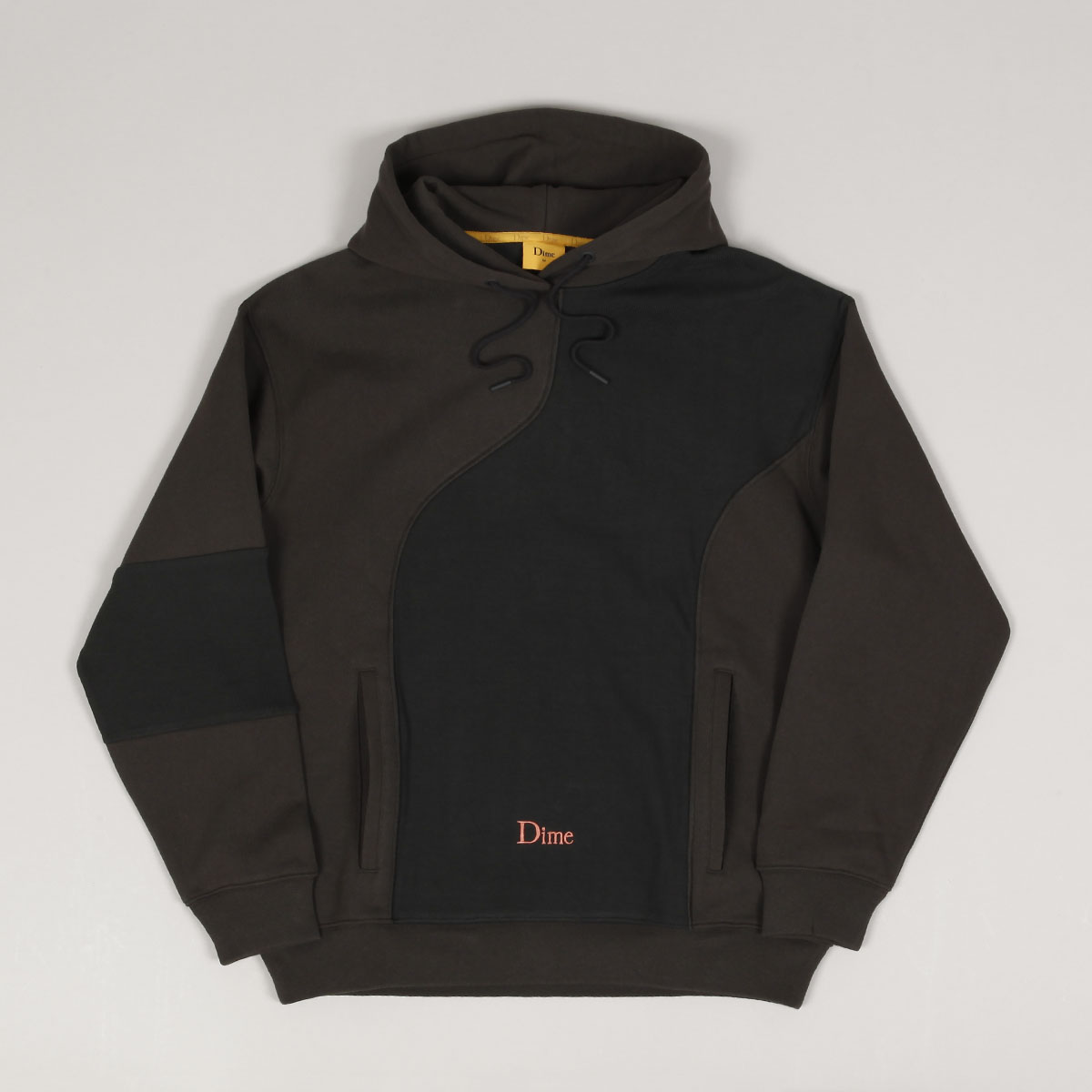 Dime Ribbed Panel Hoodie Black Skateboarding, Nike SB, Adidas, Vans