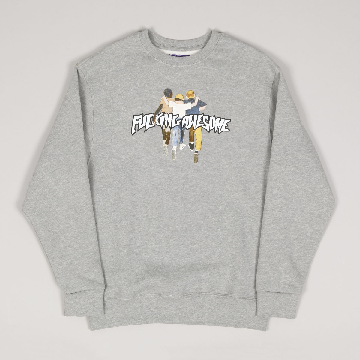 Fucking Awesome Kids All Right Crewneck Grey - Skateboarding