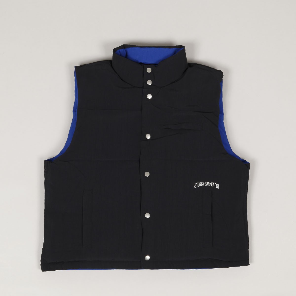 Stussy Rev Down Workgear Vest Royal Black - Skateboarding