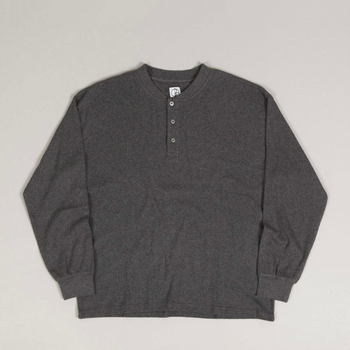Polar Rib Henley LS Tee Grey Heather - Skateboarding, Nike